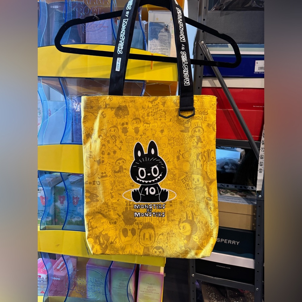 Yellow Labubu Monsters by Monsters Anniversary Tote Bag - Brand New